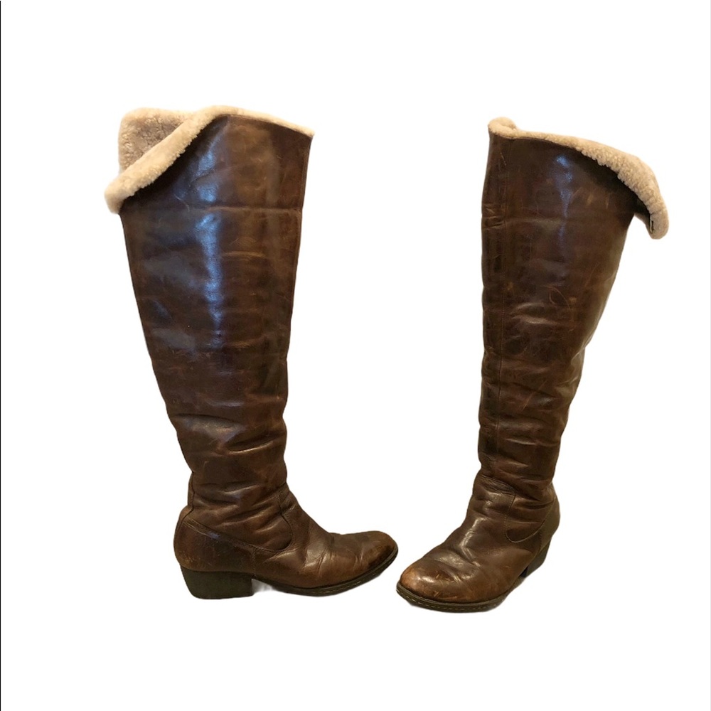 Born Brown Knee-High Leather Boots